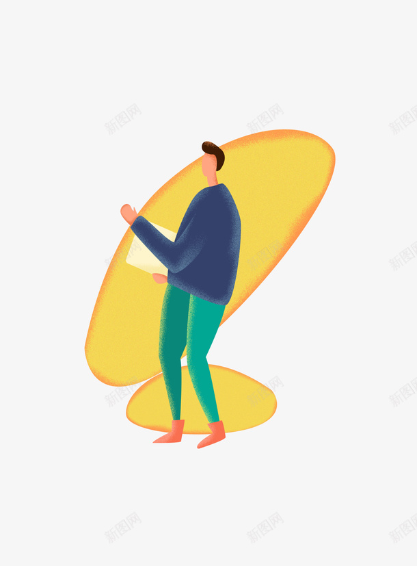 线上培育类插画png免抠素材_新图网 https://ixintu.com 插画 扁平 小人 场景