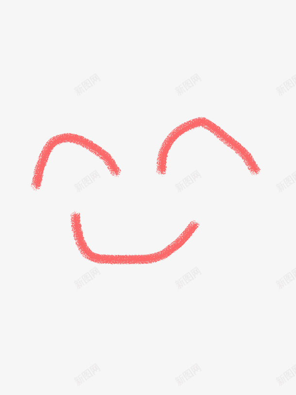 可爱涂鸦笑脸png免抠素材_新图网 https://ixintu.com 涂鸦 笑脸 可爱 红色
