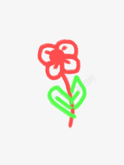 涂鸦涂鸦可爱的小红花高清图片