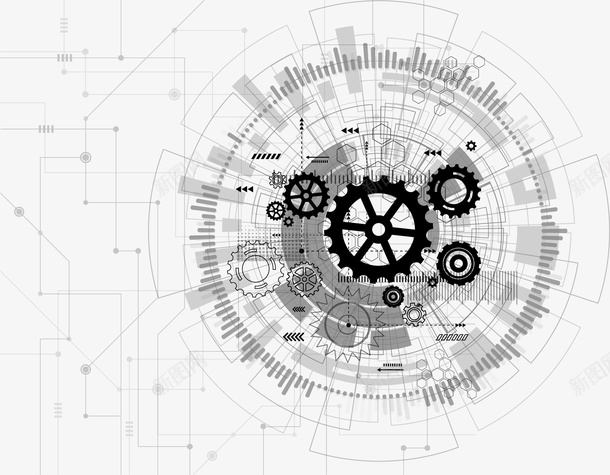 几何齿轮背景高清矢量素材png免抠素材_新图网 https://ixintu.com 信息科技 几何 工程机械 时尚背景 机械背景 机械零件 科技未来 科技背景 精美 齿轮