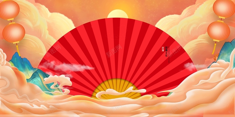 国潮来袭背景图psd高清背景_新图网 https://ixintu.com 国潮 国潮来袭 国潮背景墙 国潮风 国风 背景图