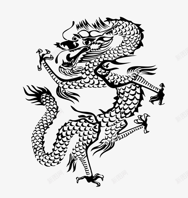 国潮中国龙18ai免抠素材_新图网 https://ixintu.com 国潮 中国龙 中国风 传统文化 龙