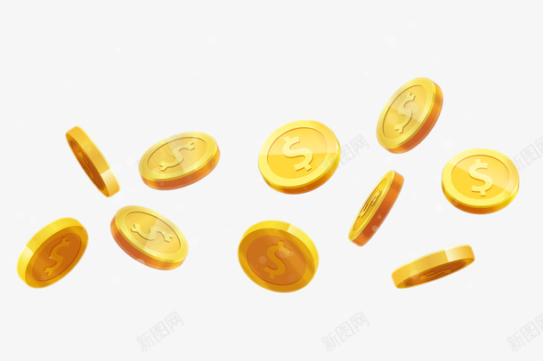 飞舞飘散的金币png免抠素材_新图网 https://ixintu.com 飞舞 飘散 金币 钱币