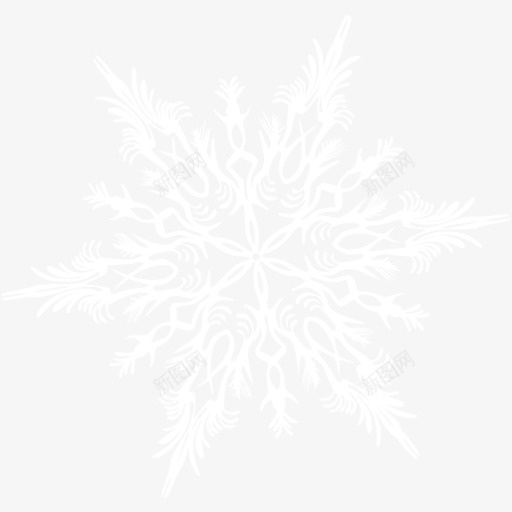 一个精美的雪花片png免抠素材_新图网 https://ixintu.com 雪花 冬季 雪片 六角