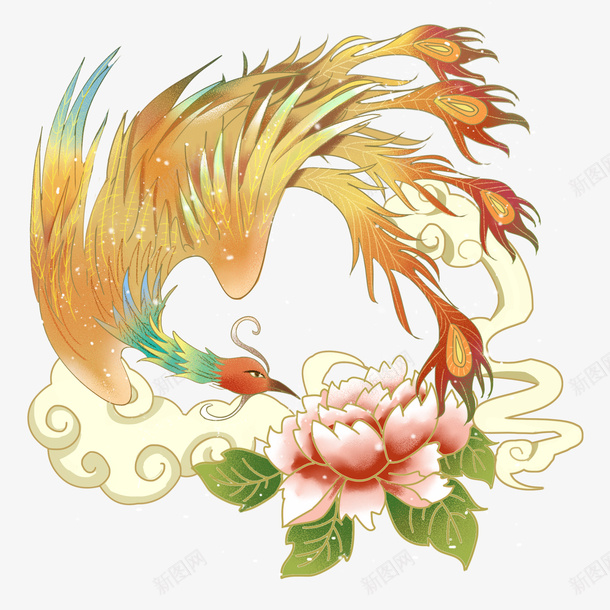 国朝凤凰牡丹吉祥如意素材png免抠素材_新图网 https://ixintu.com 国朝 凤凰 吉祥 牡丹