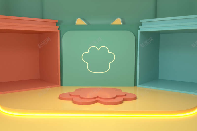 C4D简约海报背景3jpg设计背景_新图网 https://ixintu.com C4D 简约 海报 背景
