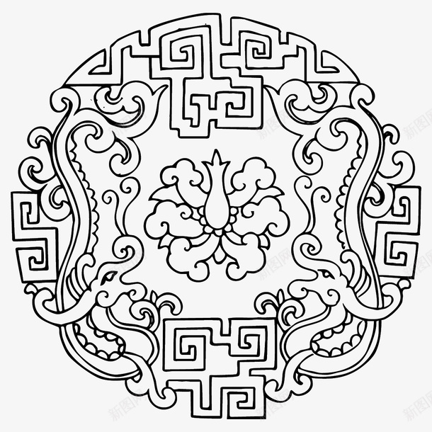 花纹圆形传统图案ai免抠素材_新图网 https://ixintu.com AI格式 AI符号 中国传统 传统图案 古典花纹 圆形 形状圆图案图标 花纹