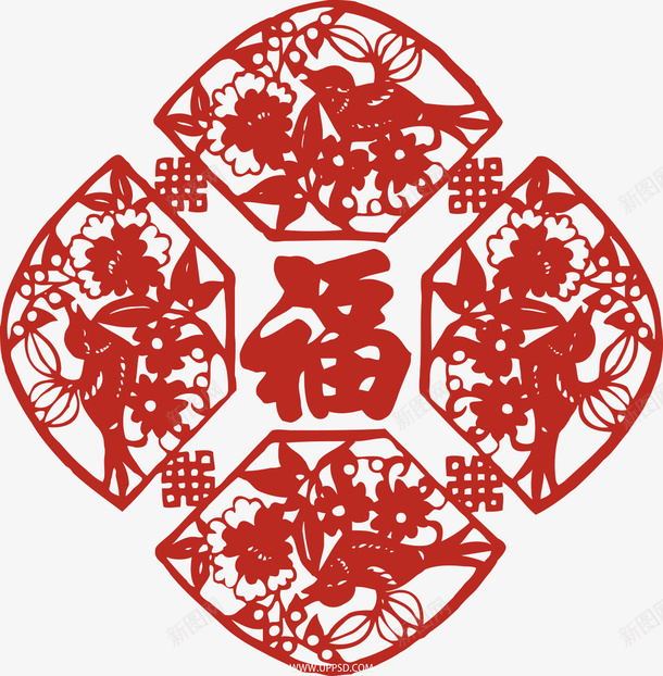 春节福字剪纸福字png免抠素材_新图网 https://ixintu.com 春节 福字 剪纸 喜庆