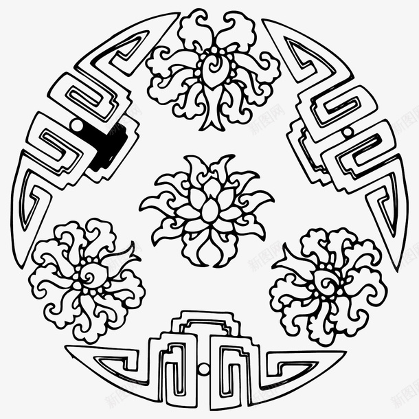 花纹圆形传统图案ai免抠素材_新图网 https://ixintu.com 花纹 圆形 传统图案 中国传统 古典花纹 AI格式