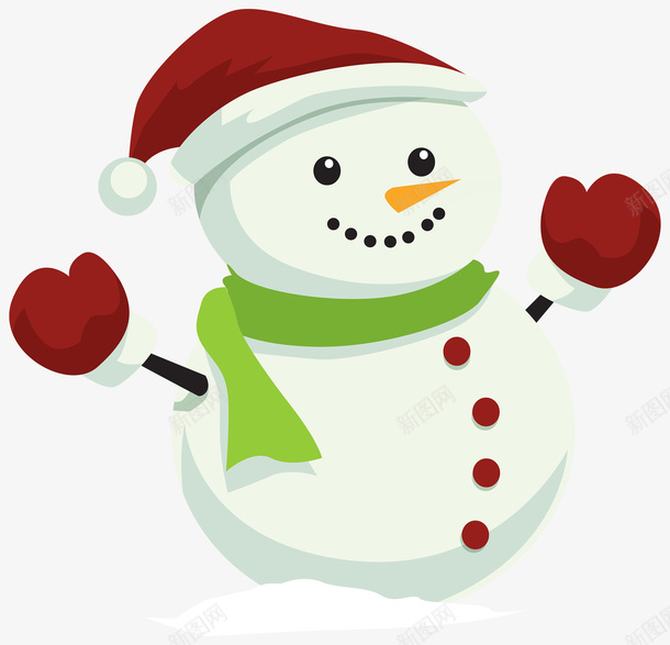 圆圆的可爱雪人png免抠素材_新图网 https://ixintu.com 雪人 冬天 卡通 雪天