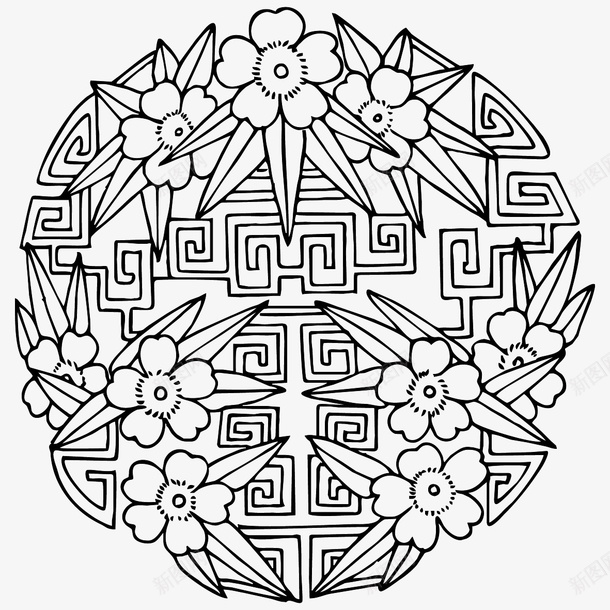 花纹圆形传统图案ai免抠素材_新图网 https://ixintu.com AI格式 AI符号 中国传统 传统图案 古典花纹 圆形 形状圆图案图标 梅花 花纹