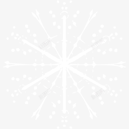 一个精美的雪花png免抠素材_新图网 https://ixintu.com 雪花 冬季 雪片 六角