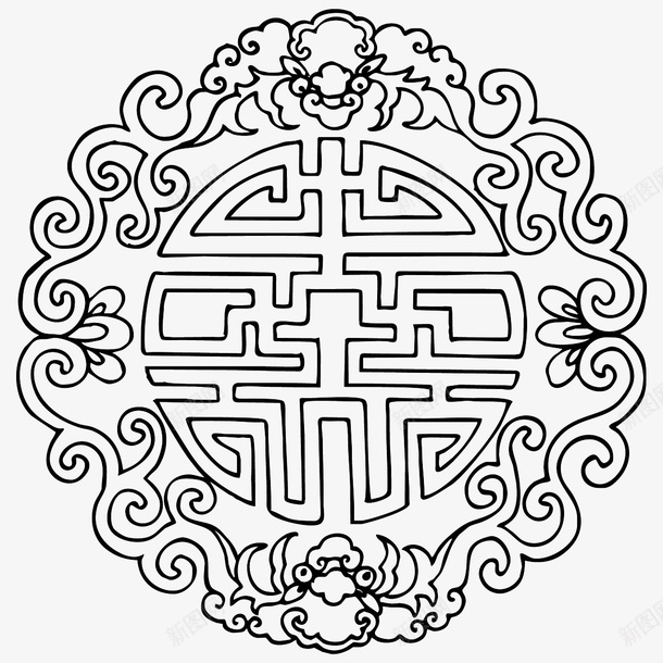 花纹圆形传统图案ai免抠素材_新图网 https://ixintu.com AI格式 AI符号 中国传统 传统图案 古典花纹 圆形 花纹