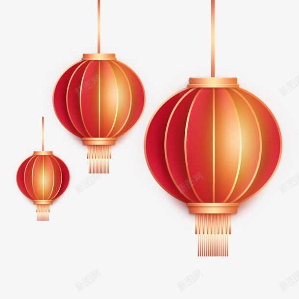 春节灯笼素材图png免抠素材_新图网 https://ixintu.com 庆国庆灯笼 挥春 春节 春节ps素材 灯笼 红色 节日 过年