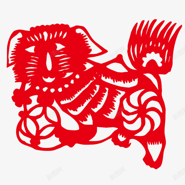 春节元素新年传统文化剪纸ai免抠素材_新图网 https://ixintu.com 春节元素 新年 传统文化 狗年 剪纸 AI源文件