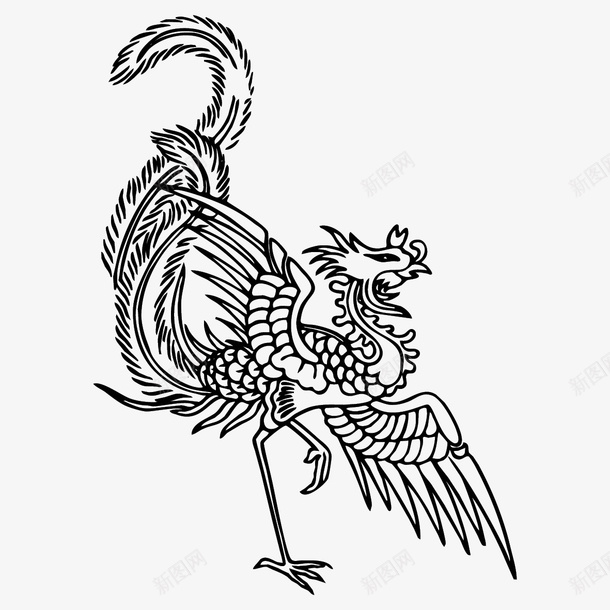 国潮凤凰传统图案图标png免抠素材_新图网 https://ixintu.com 国潮 凤凰 传统图案 图标