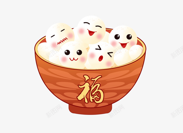 传统元宵佳节吃汤圆png免抠素材_新图网 https://ixintu.com 闹元宵 汤圆 元宵 节日