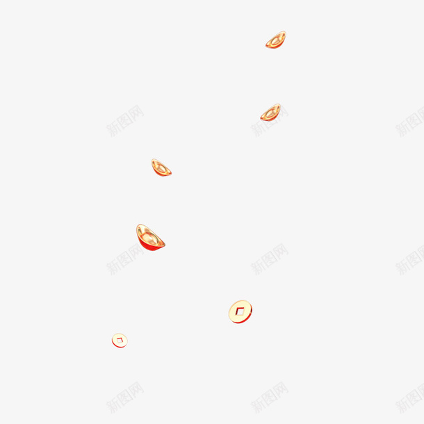 金币装饰物金元宝钱币png免抠素材_新图网 https://ixintu.com 多元宝 装饰物 金元宝 金币 钱币