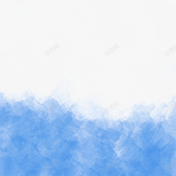 天空蓝水彩画笔手绘png免抠素材_新图网 https://ixintu.com 天空蓝 水彩 画笔 手绘