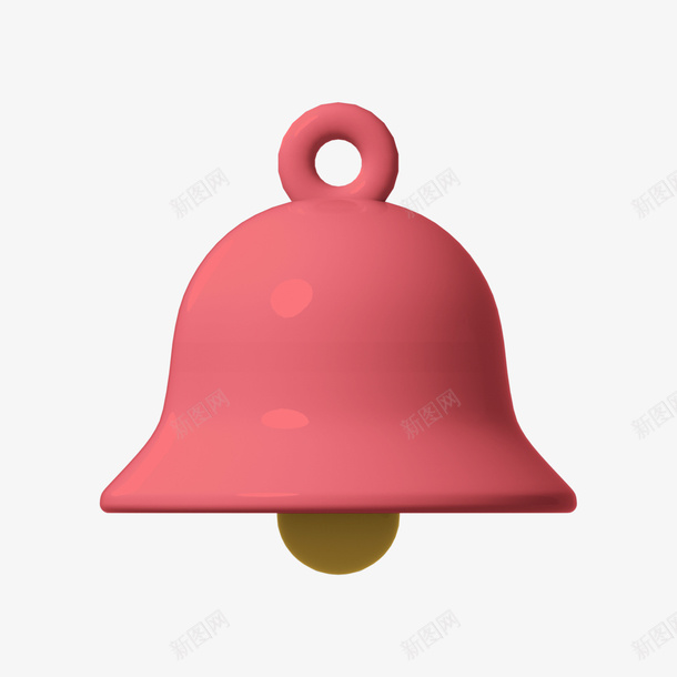 卡通插画3D铃铛png免抠素材_新图网 https://ixintu.com 卡通 插画 3D 铃铛