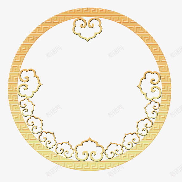 炫色金属园形png免抠素材_新图网 https://ixintu.com 圆形元素边框 祥云方形边框素材 中国风边框素材 中国风 边框 中国风边框 节气 节日 中国风边框元素