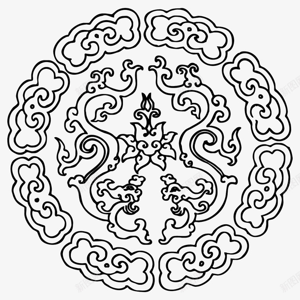 花纹圆形传统图案ai免抠素材_新图网 https://ixintu.com AI格式 AI符号 中国传统 传统图案 古典花纹 圆形 花纹