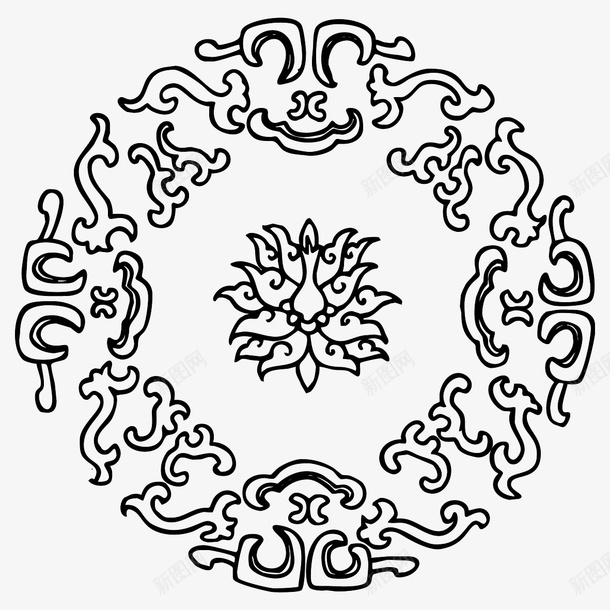 花纹圆形传统图案ai免抠素材_新图网 https://ixintu.com 花纹 圆形 传统图案 中国传统 古典花纹 AI格式