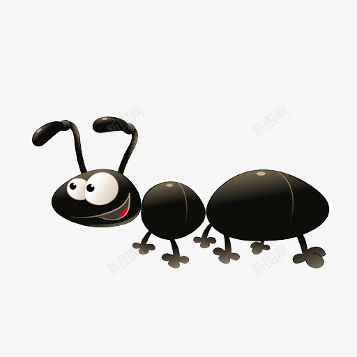 可爱的黑蚂蚁png免抠素材_新图网 https://ixintu.com 黑蚂蚁 爬行 可爱 黑色