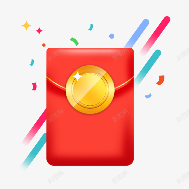 ui设计界面新年红包psd免抠素材_新图网 https://ixintu.com 红包 新年红包 新年 发财