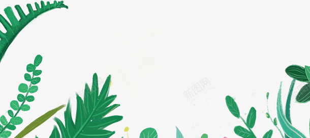 绿色植物蕨类卡通png免抠素材_新图网 https://ixintu.com 绿色 护眼 卡通 可爱 植物 草