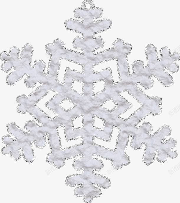一片白色漂亮雪花png免抠素材_新图网 https://ixintu.com 雪花 冬季 雪片 六角