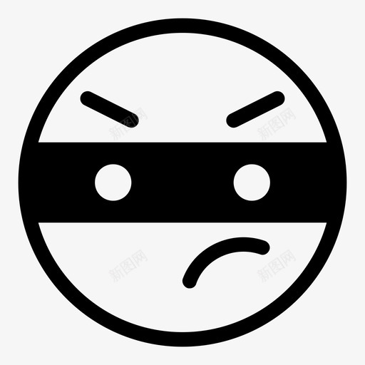 小偷表情符号脸svg_新图网 https://ixintu.com 符号 表情 小偷 笑脸