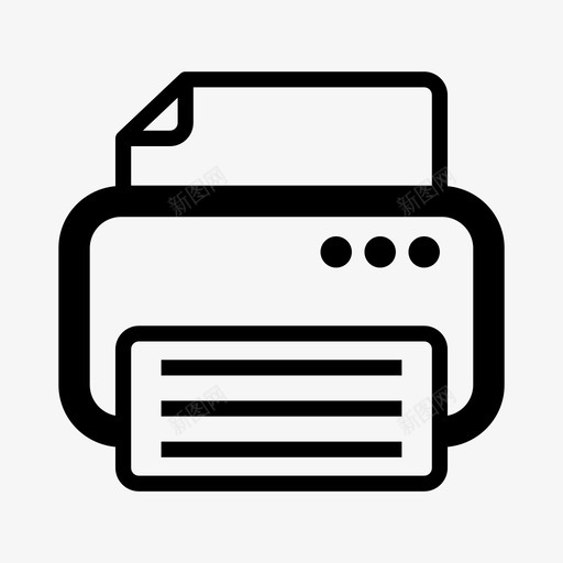 打印机办公室页面svg_新图网 https://ixintu.com 打印机 办公室 页面 打印 联系人 设置 轮廓