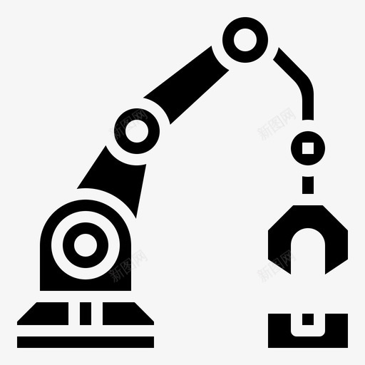 机械臂机器人学制造符号svg_新图网 https://ixintu.com 机械 机器人学 制造 符号