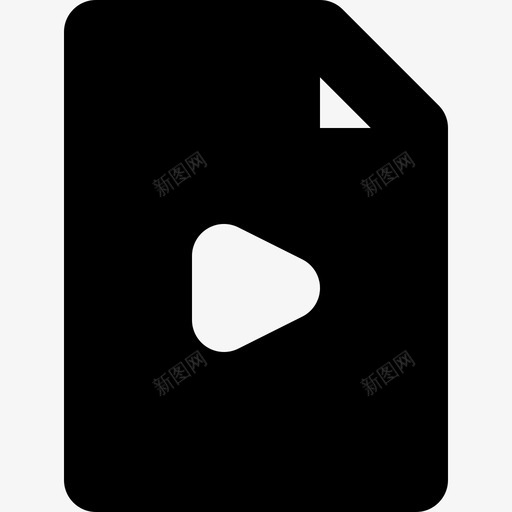 视频文件扩展名播放器svg_新图网 https://ixintu.com 视频 文件 用户界面 扩展名 播放器 完美 兆包 固体