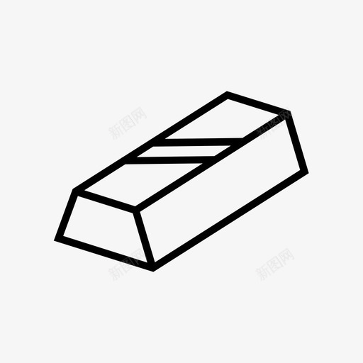 铸锭砖金svg_新图网 https://ixintu.com 铸锭 砖金重 金属 图标