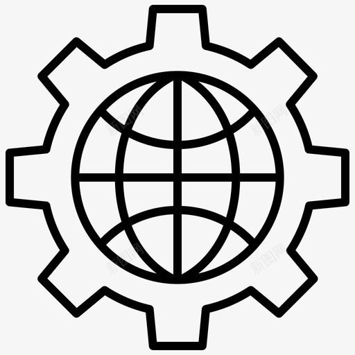 互联网cog网络svg_新图网 https://ixintu.com 互联网 网络 全球 安全 环境
