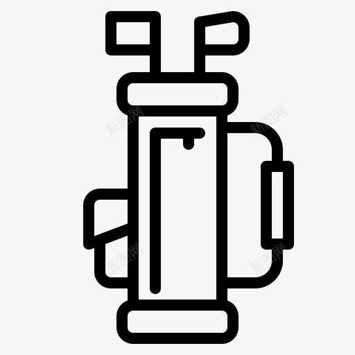 高尔夫球袋球杆设备svg_新图网 https://ixintu.com 高尔夫球 球杆 设备 运动