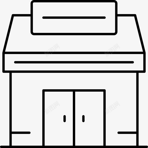 商店大楼市场svg_新图网 https://ixintu.com 商店 大楼 市场 超市 网上购物