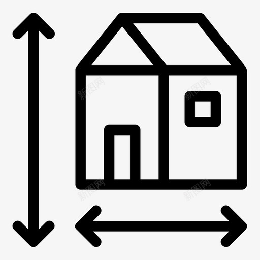 测量建筑房屋svg_新图网 https://ixintu.com 测量 建筑 房屋 财产 不动产