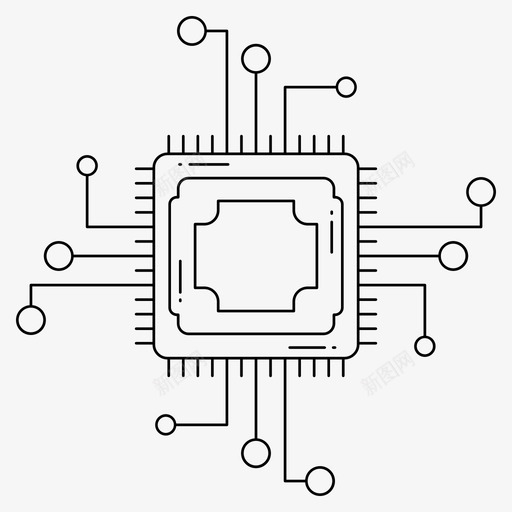 处理器核心cpusvg_新图网 https://ixintu.com 处理器 核心 电路 技术 杂项