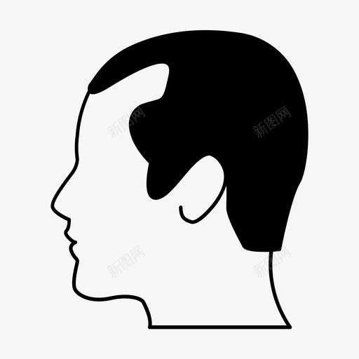 头发秃顶发型svg_新图网 https://ixintu.com 头发 秃顶 发型 沙龙 发饰