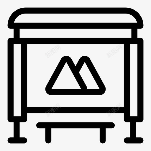 公共汽车站广告长凳svg_新图网 https://ixintu.com 公共 公共汽车 汽车站 广告 长凳 车站 交通工具