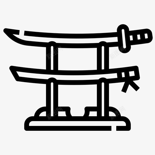 武士刀日本人剑svg_新图网 https://ixintu.com 武士 日本人 传统 武器