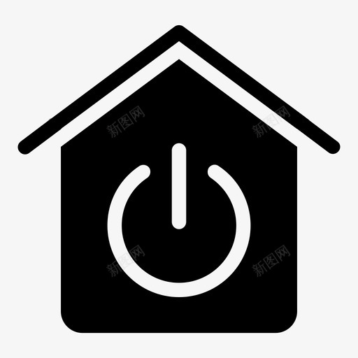 打开控制线路svg_新图网 https://ixintu.com 打开 控制 控制线 线路 关闭 电源 按钮 智能家居 填充