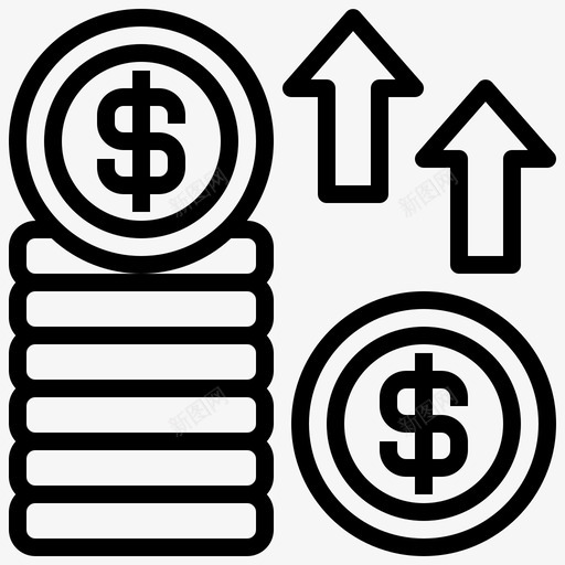 硬币商业进化svg_新图网 https://ixintu.com 硬币 商业 进化 金融 增长 向上 箭头 乐透