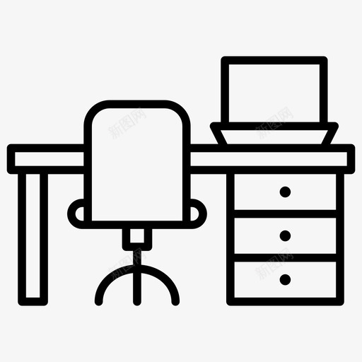办公桌电脑桌面svg_新图网 https://ixintu.com 办公桌 电脑 电脑桌 桌面 屏幕 室内
