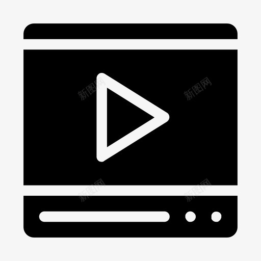 视频电影网络svg_新图网 https://ixintu.com 视频 电影 电影网 网络 播放 按钮 播放器 新闻 填充