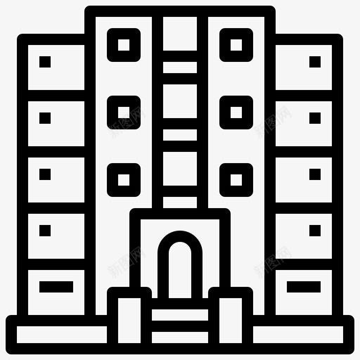 公寓街区住宅svg_新图网 https://ixintu.com 公寓 街区 住宅 住宅房 房地产