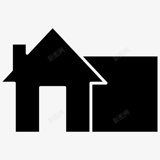 家建筑物地产svg_新图网 https://ixintu.com 建筑物 地产 主页 房子 坚固